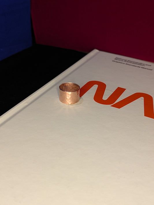 Copper Ring - Hammered Ball Point