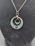 Double Turqoise Inlay Pendant
