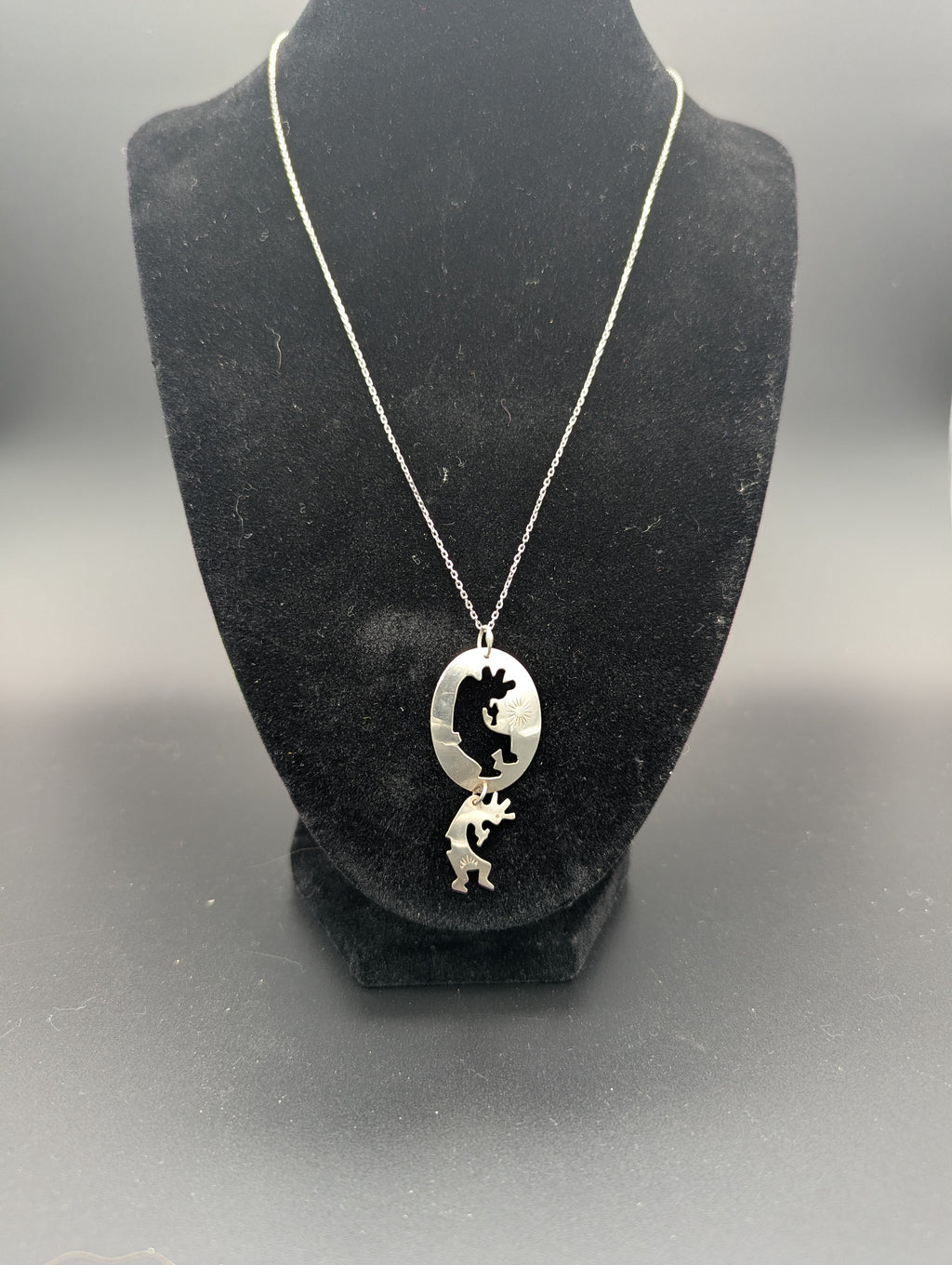 Kokopelli Light and Dark Pendant