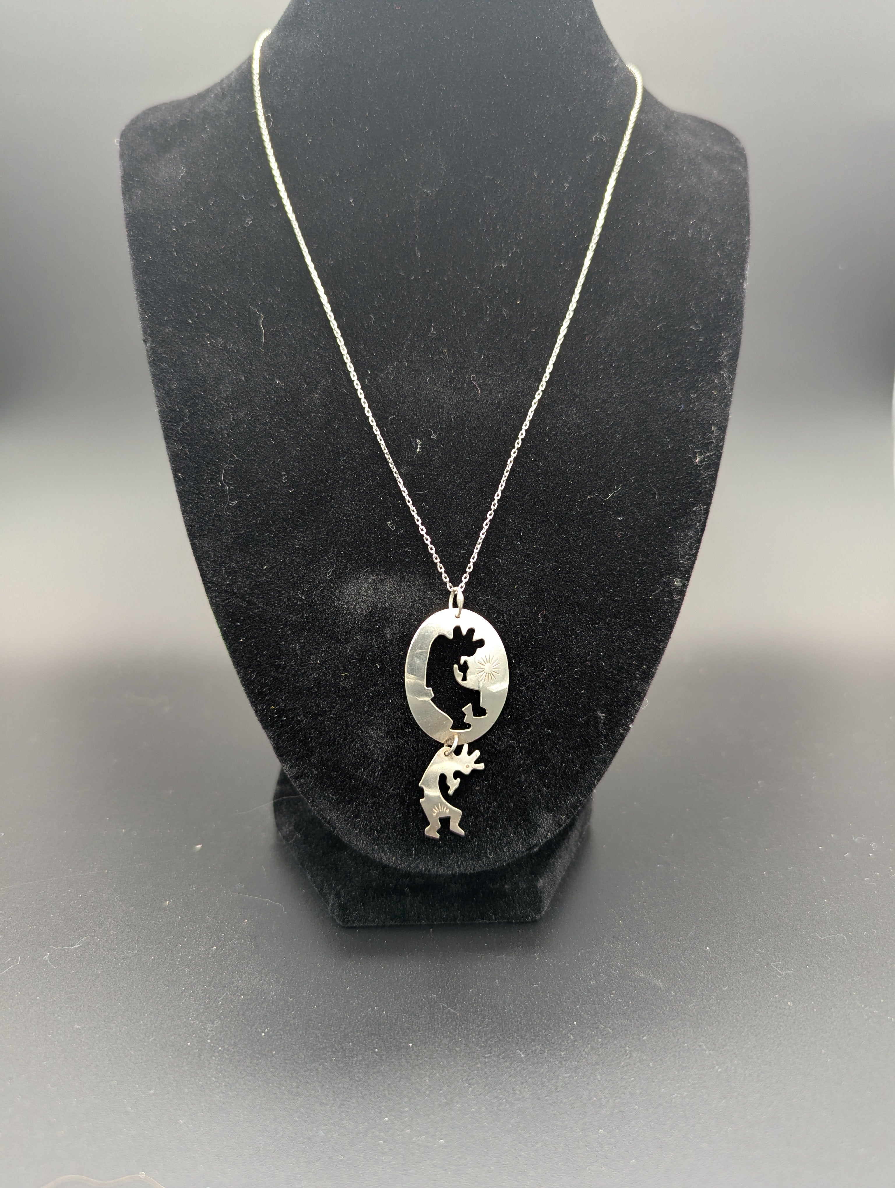 Kokopelli Light and Dark Pendant