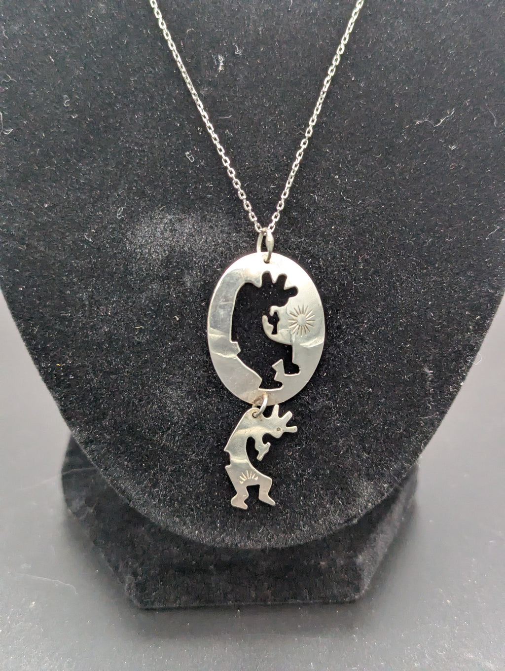 Kokopelli Light and Dark Pendant