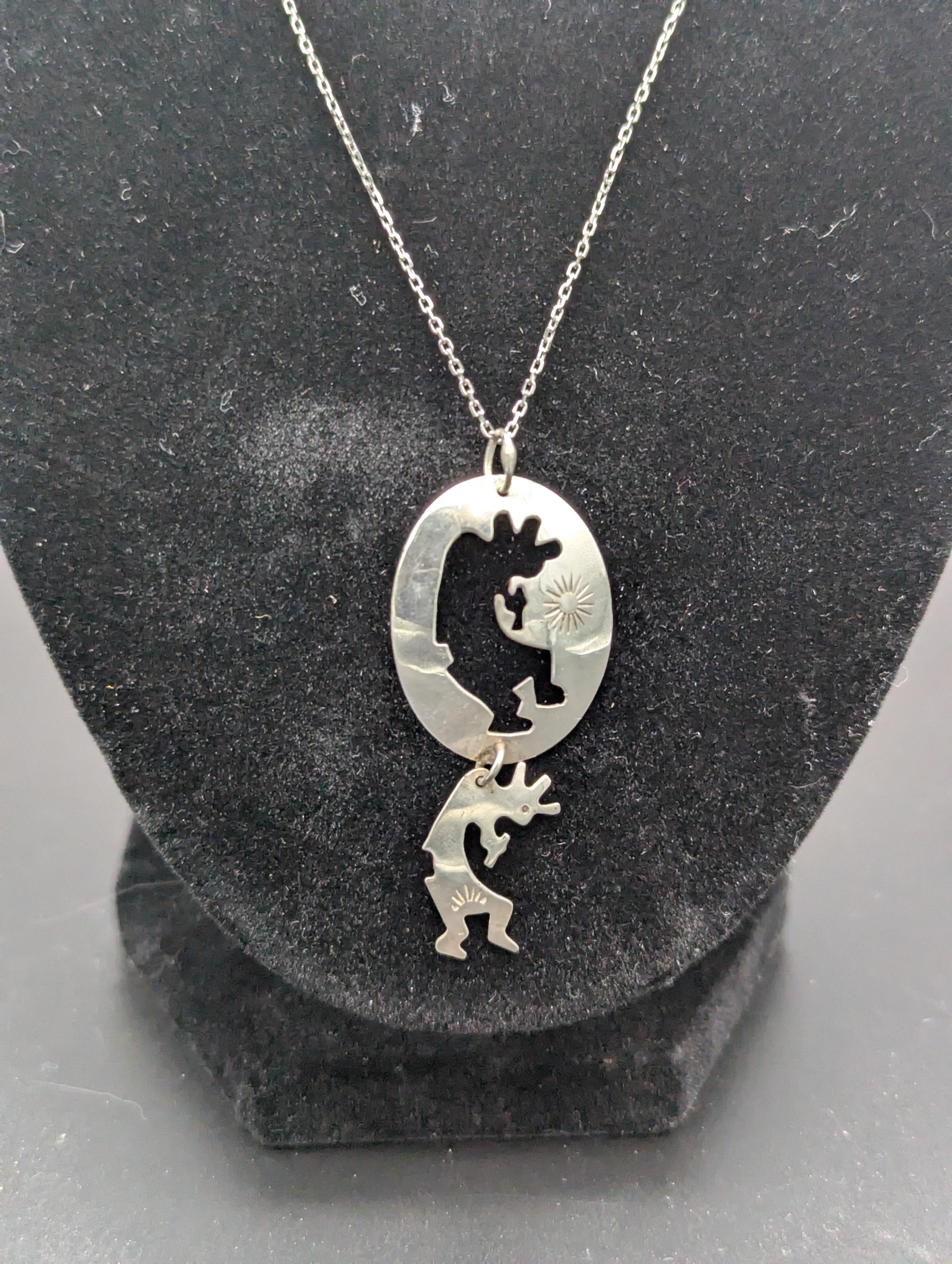 Kokopelli Light and Dark Pendant
