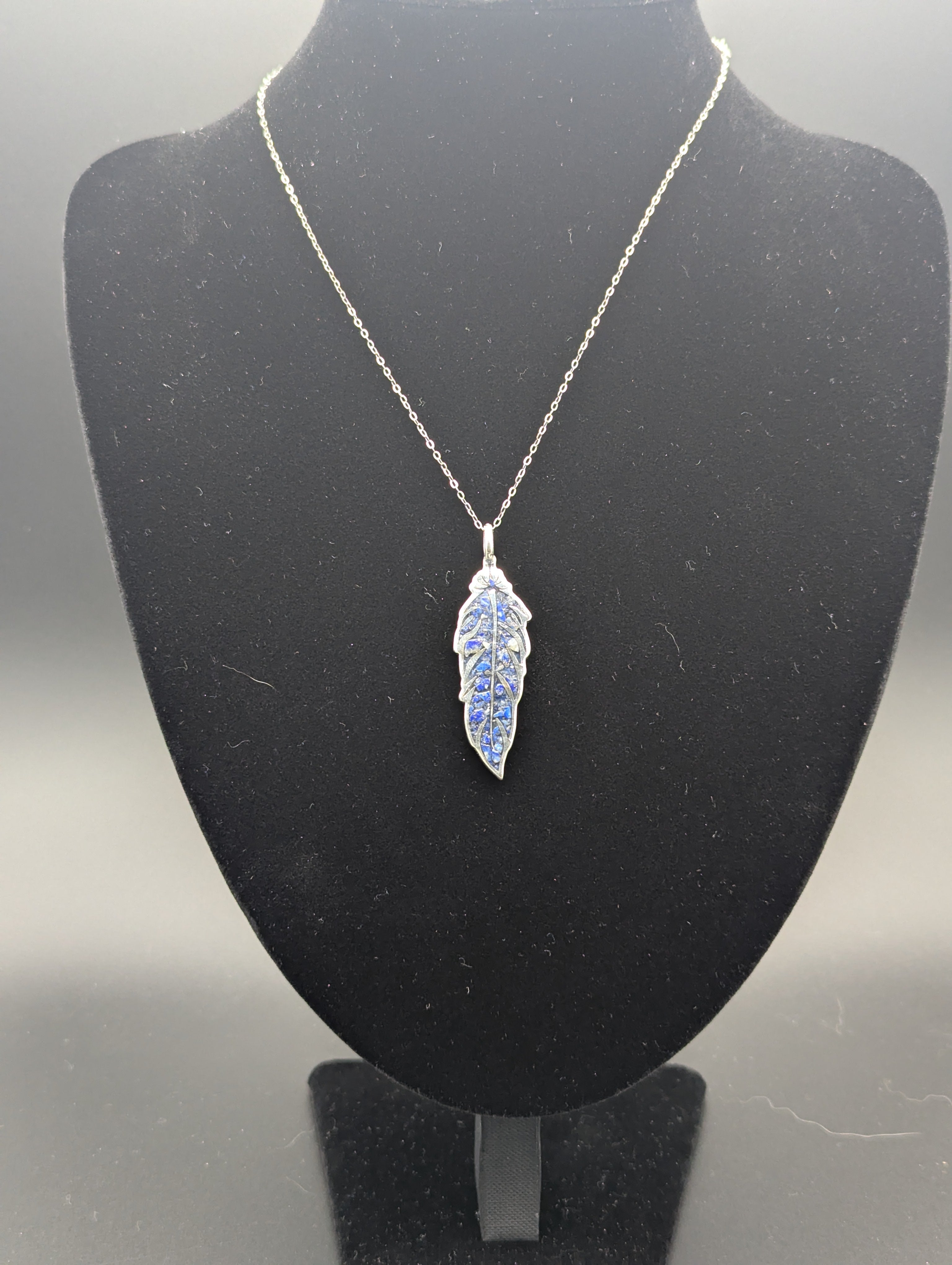 Feather Inlay Pendant