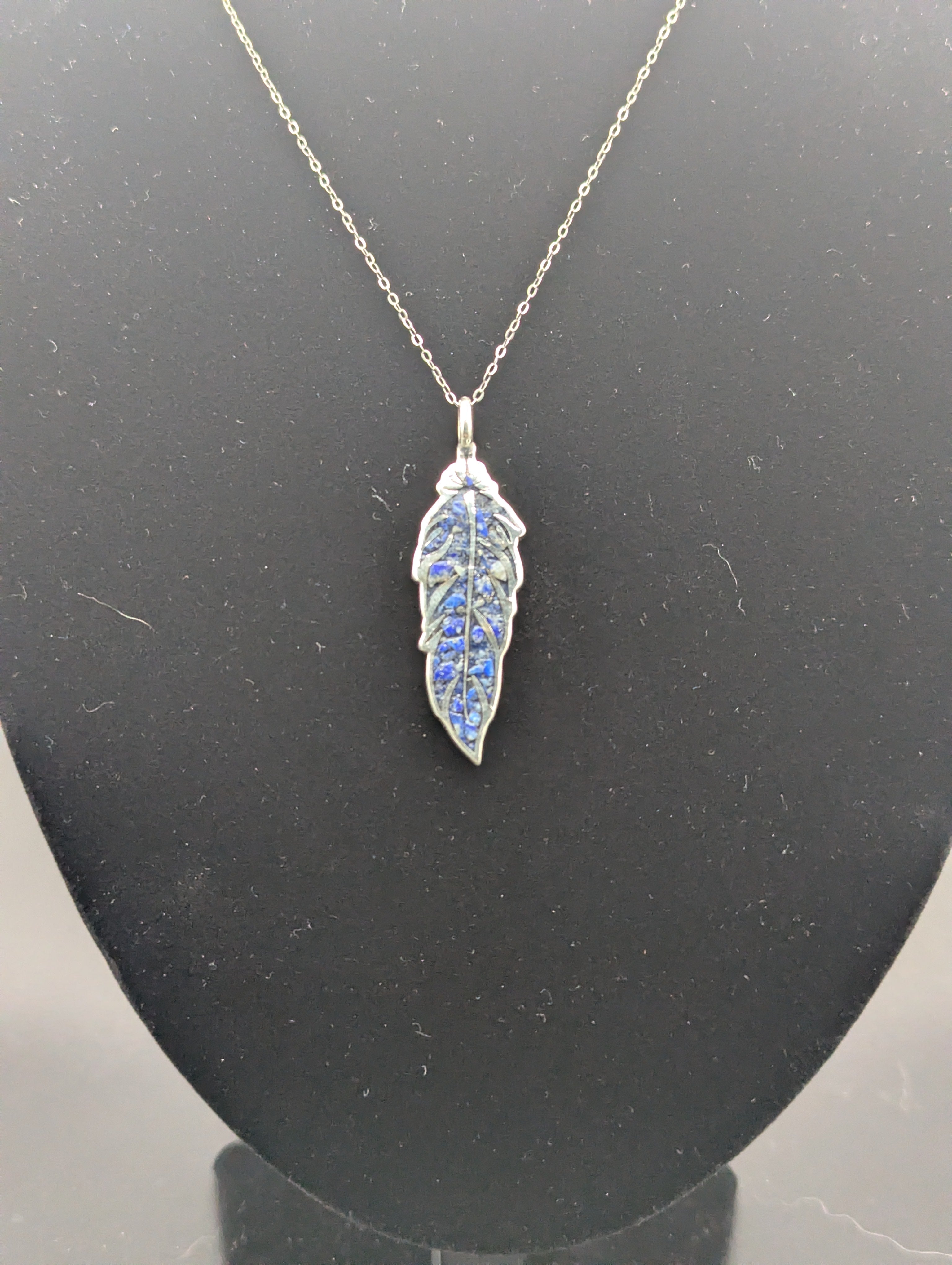 Feather Inlay Pendant