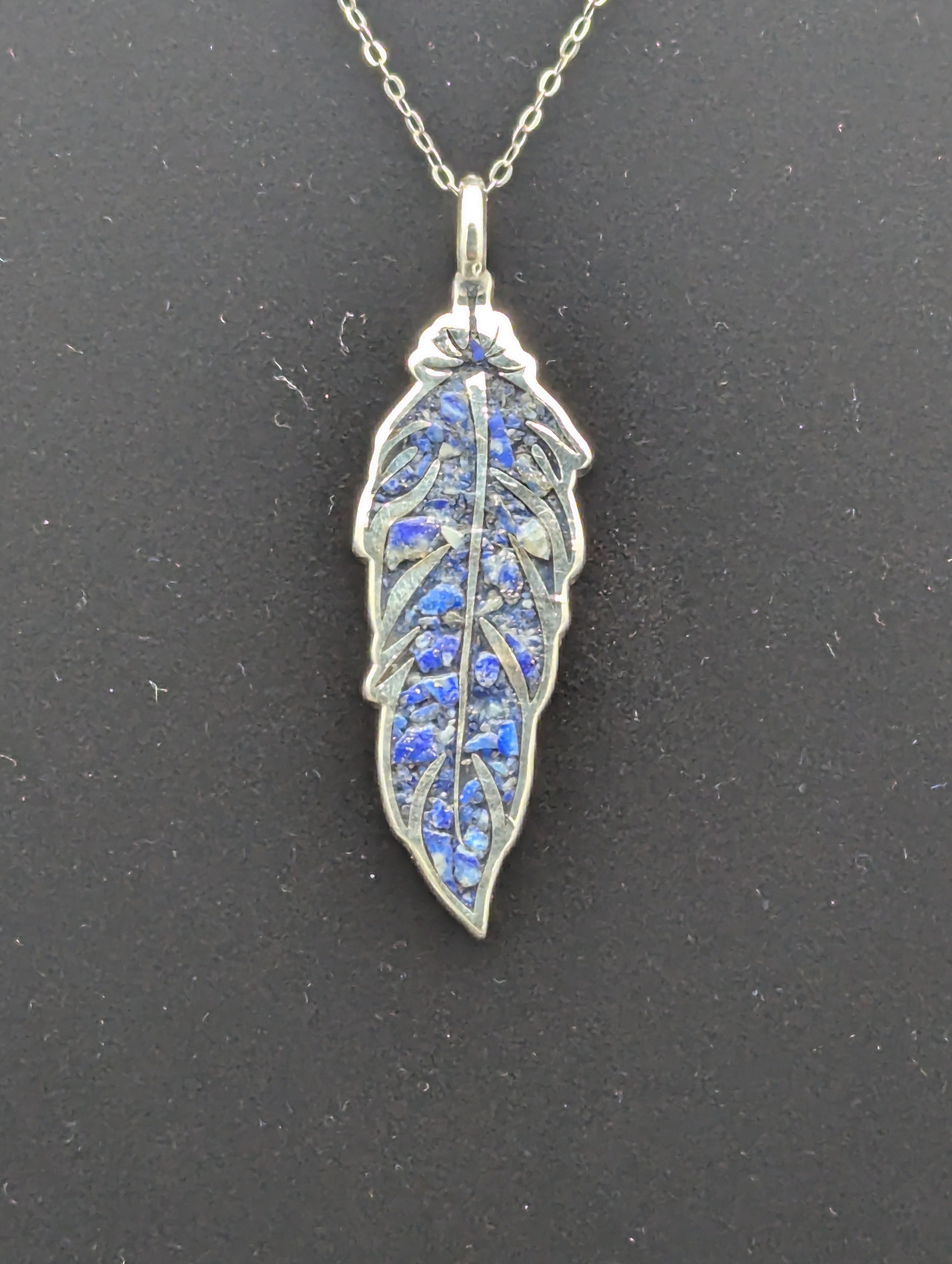 Feather Inlay Pendant