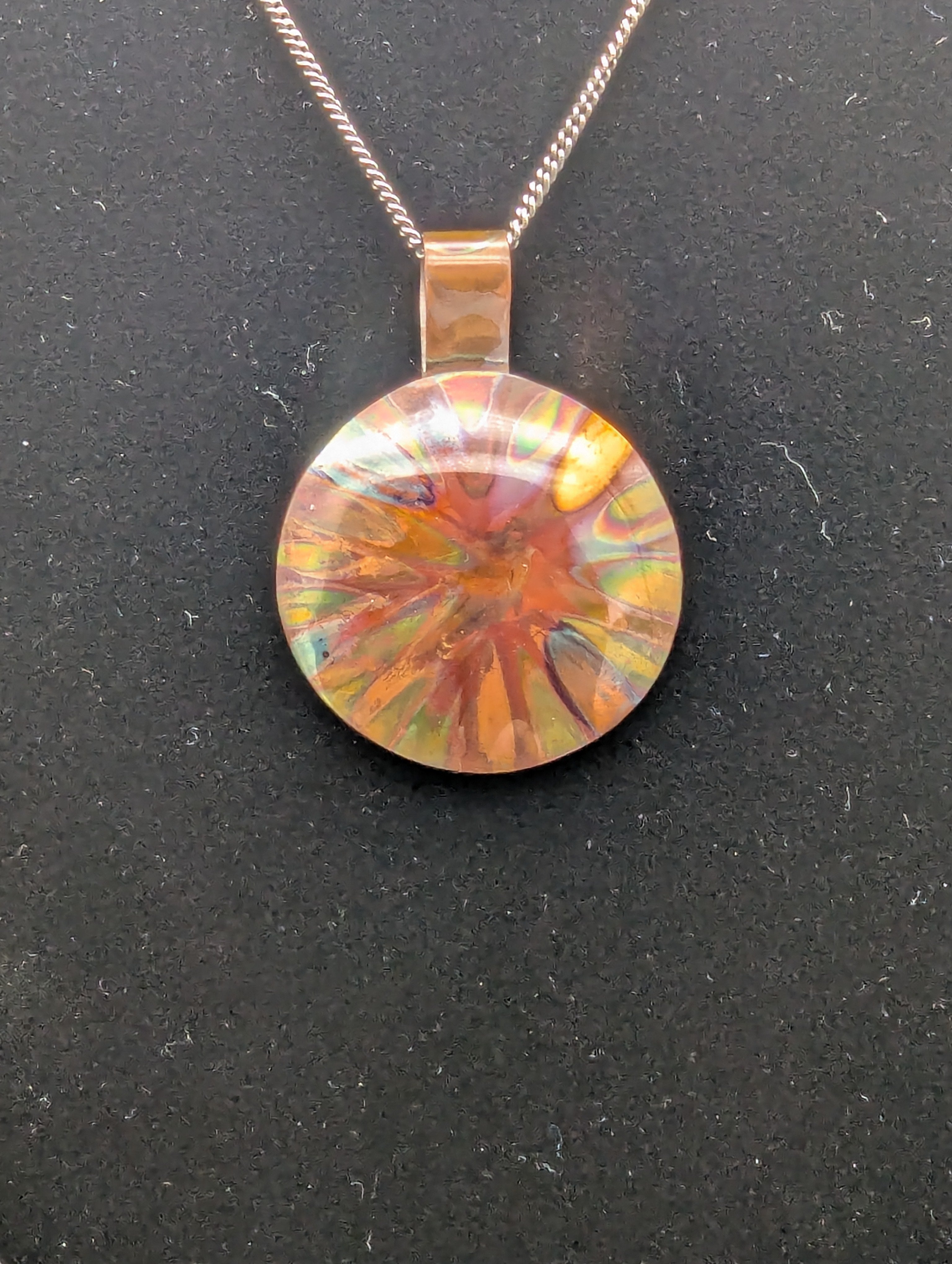 Flame Painted Pendant