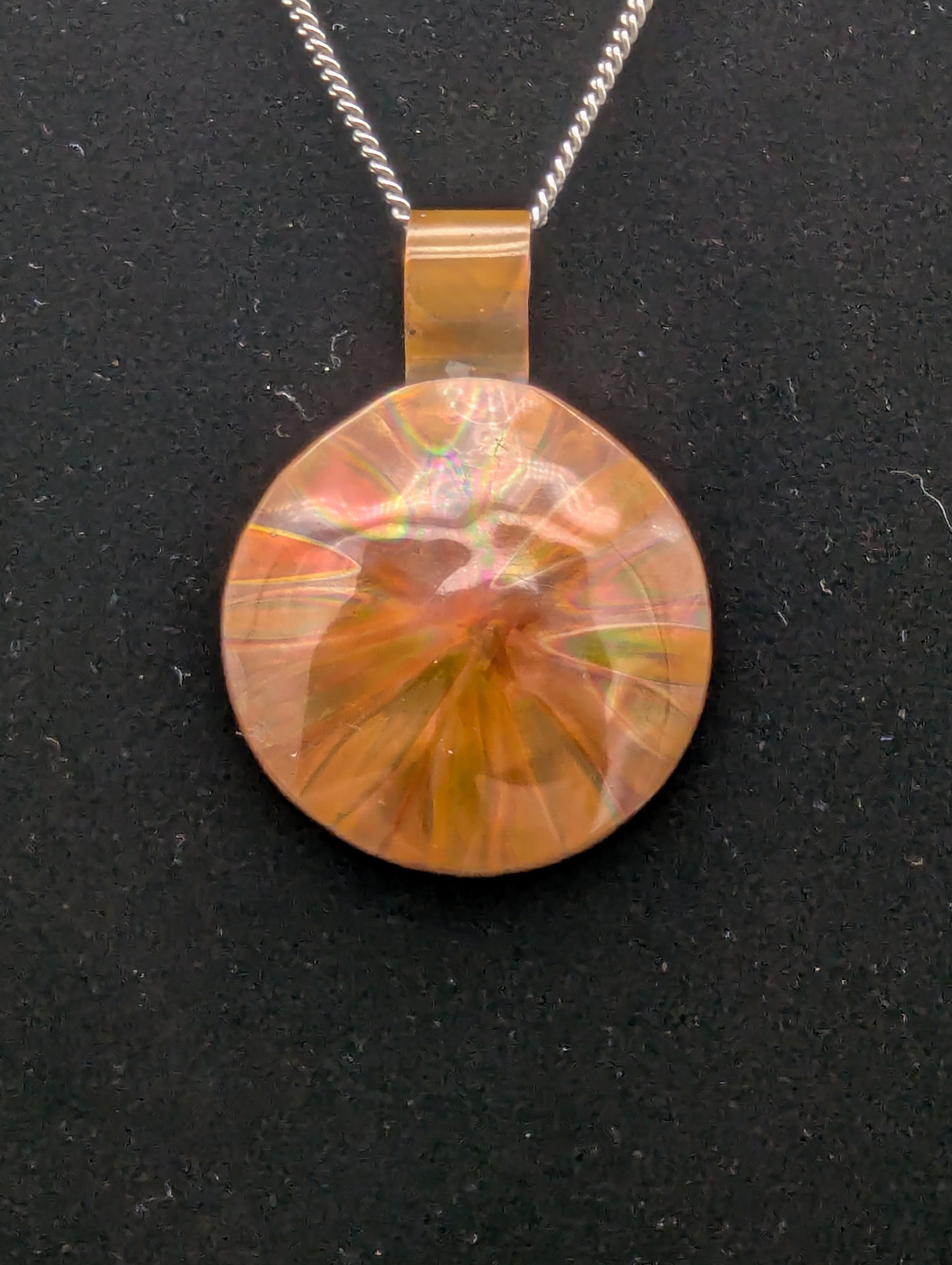 Flame Painted Pendant