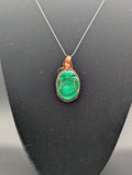 Wire Wrapped Malachite Pendant