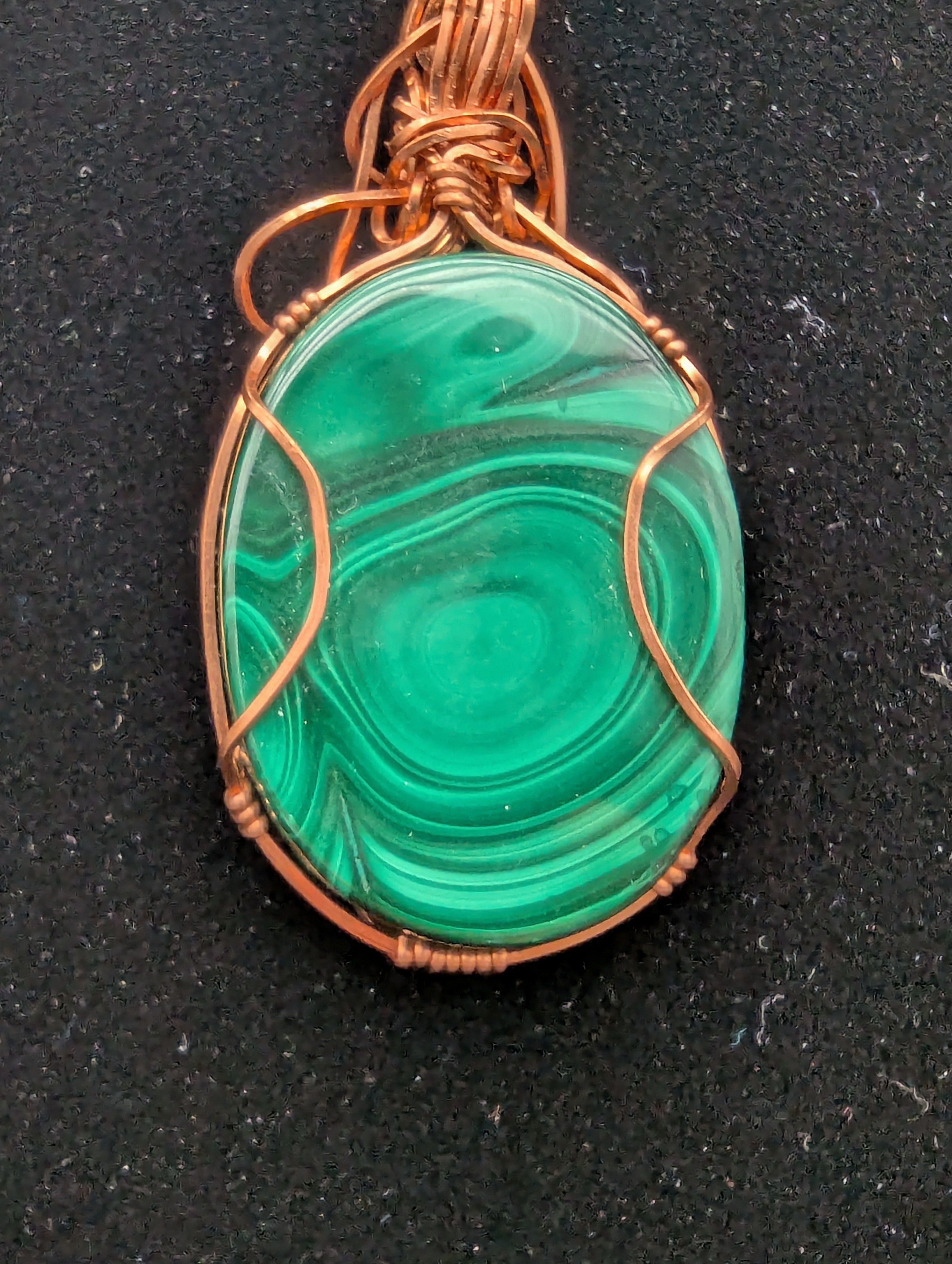 Wire Wrapped Malachite Pendant
