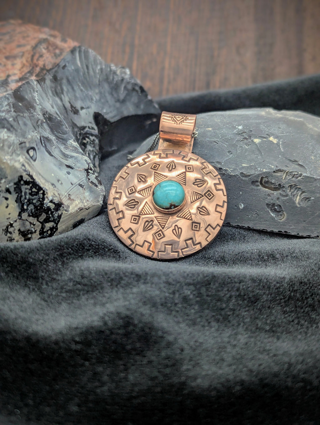 Desert Motif Copper Medallion