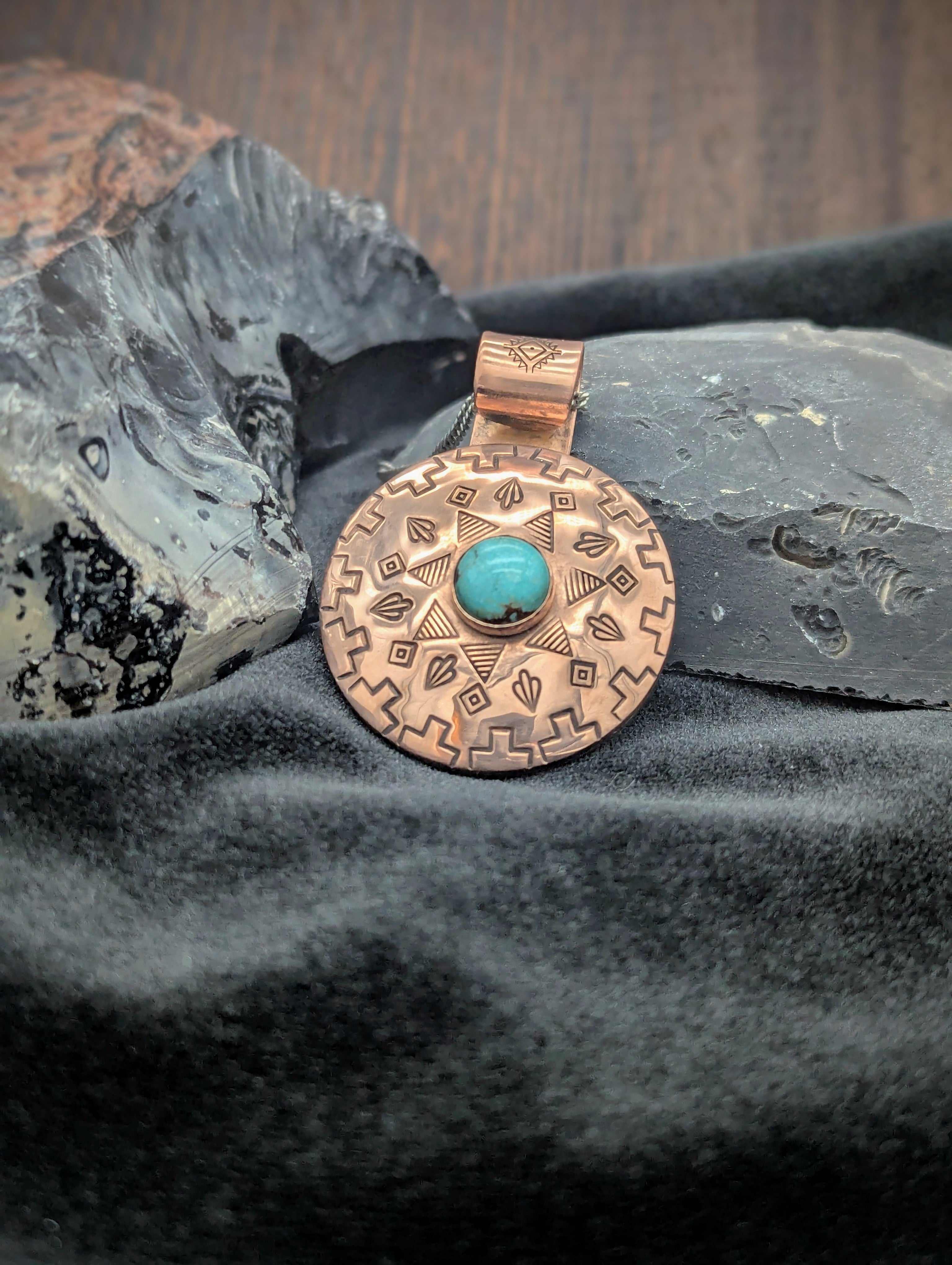 Desert Motif Copper Medallion