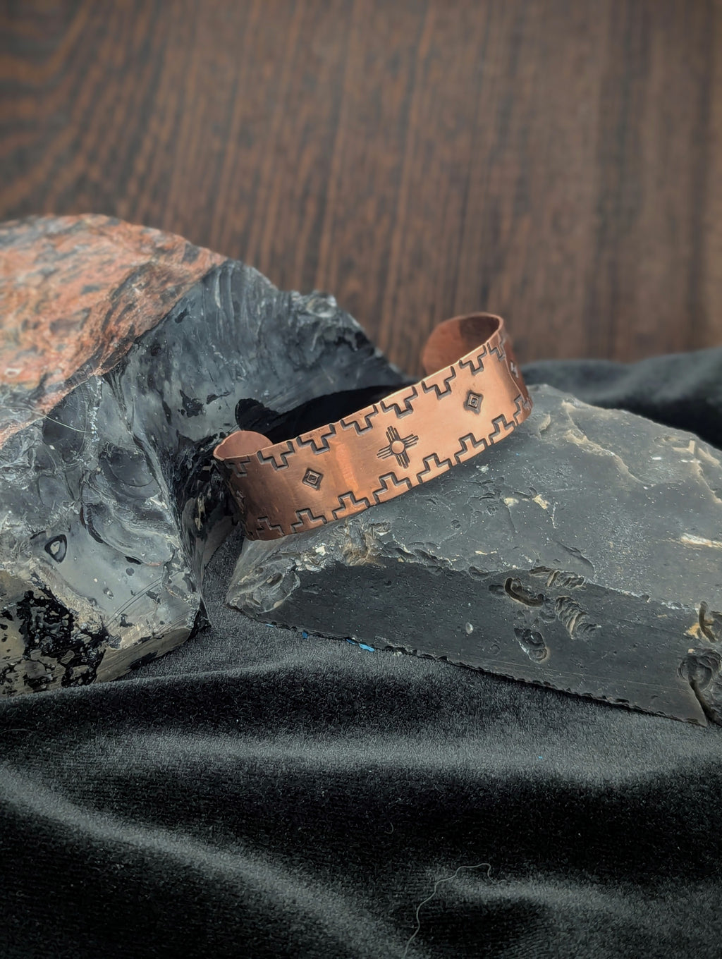 Stamped Copper Cuff