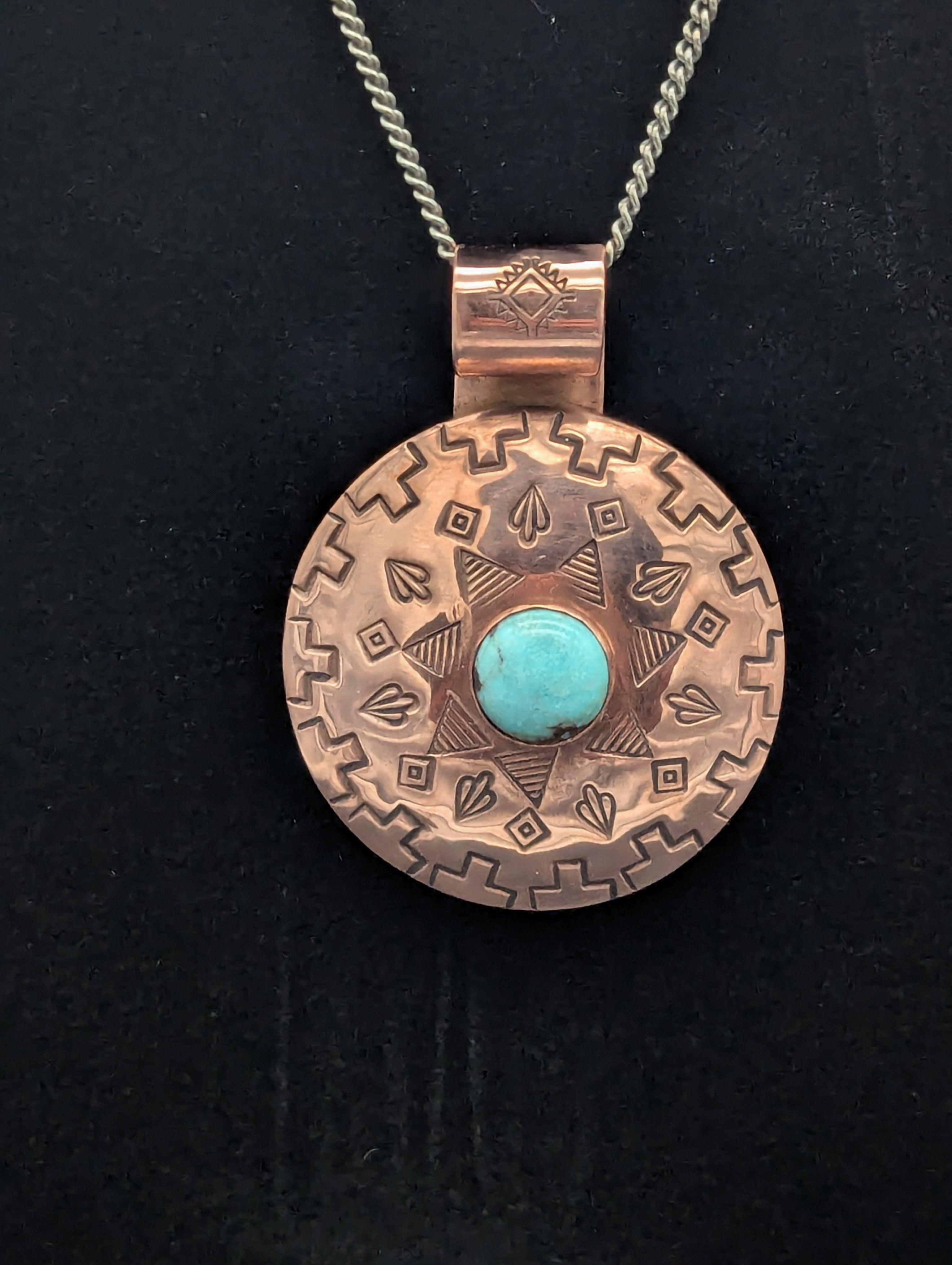 Desert Motif Copper Medallion