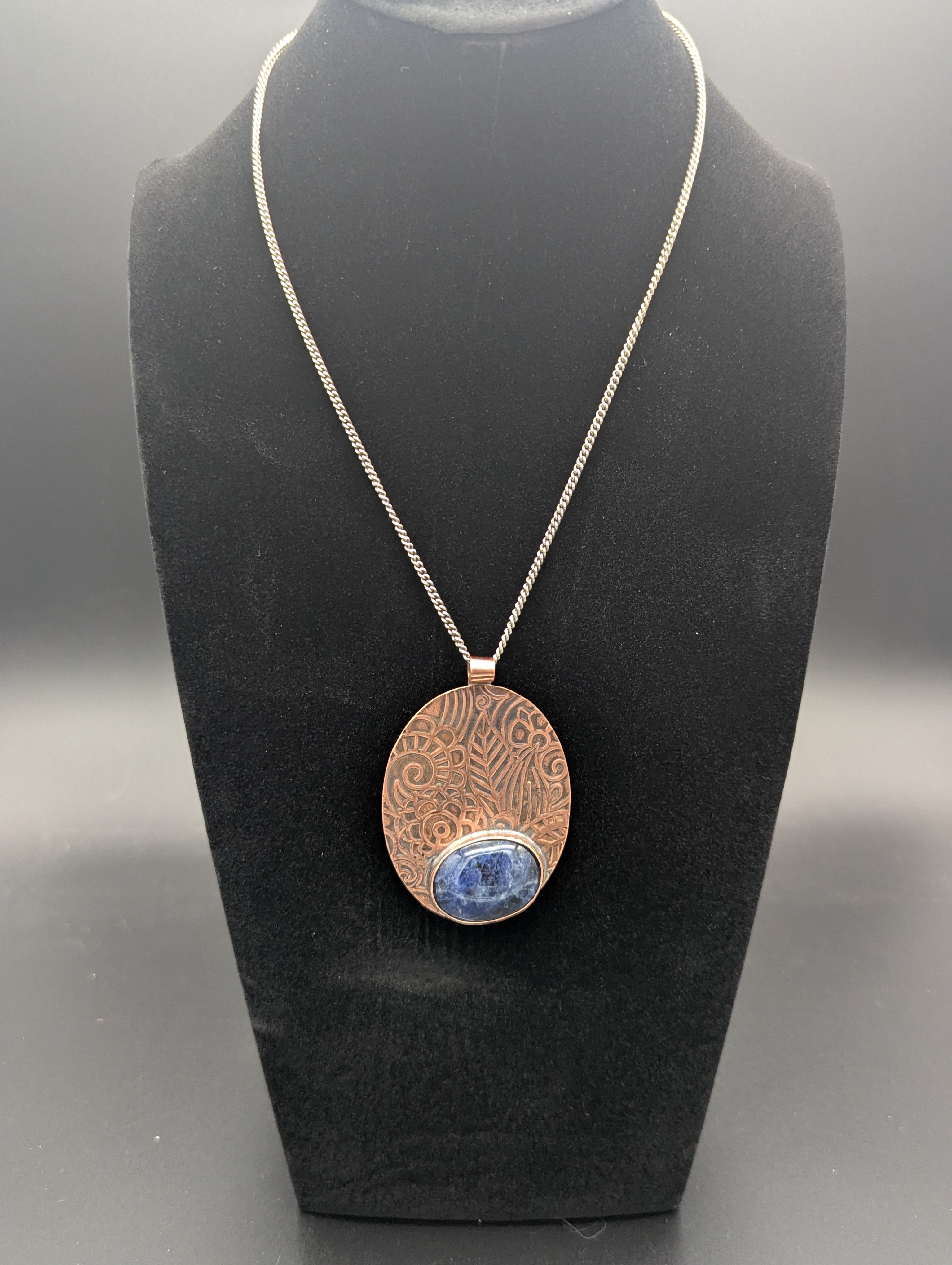 Floral sodalite Pendant