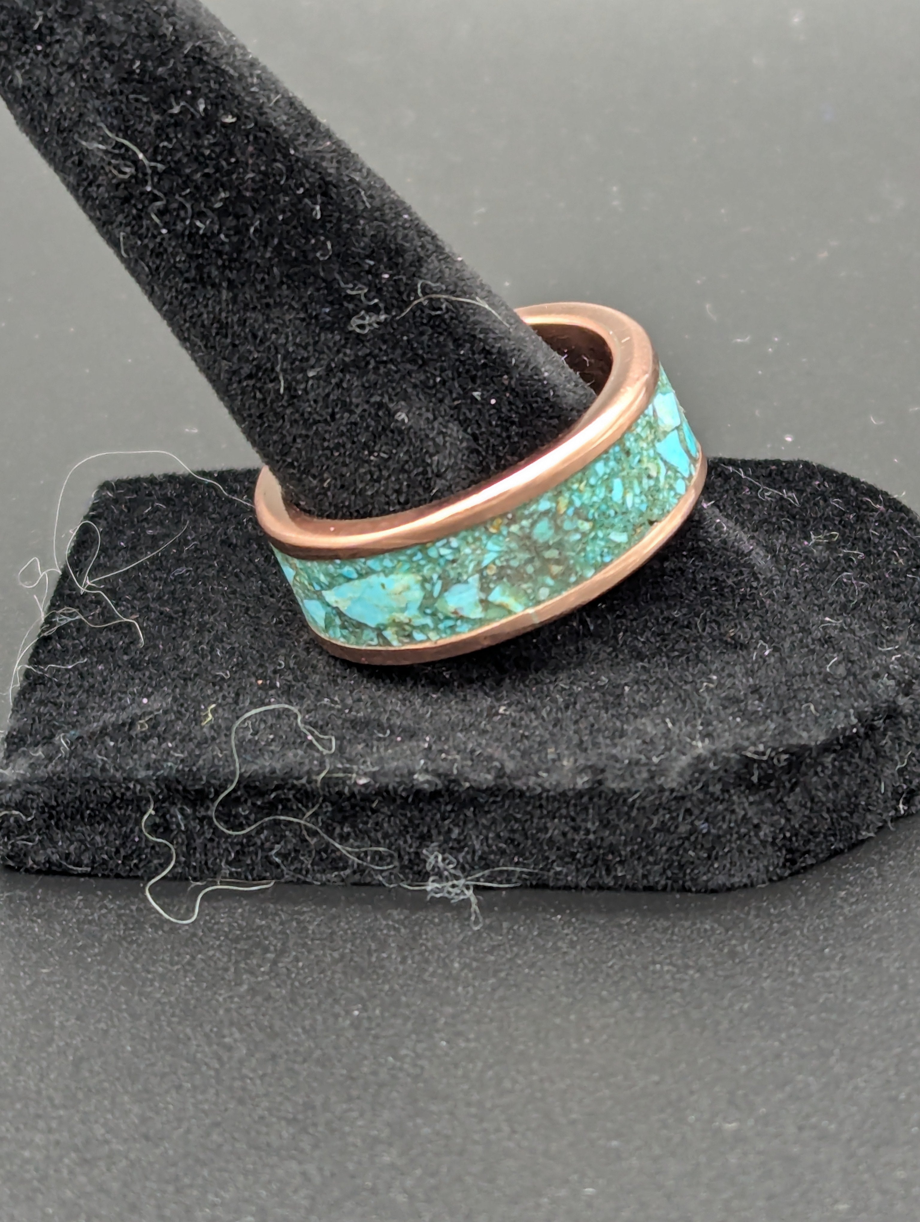 Turquoise Inlay Copper Ring