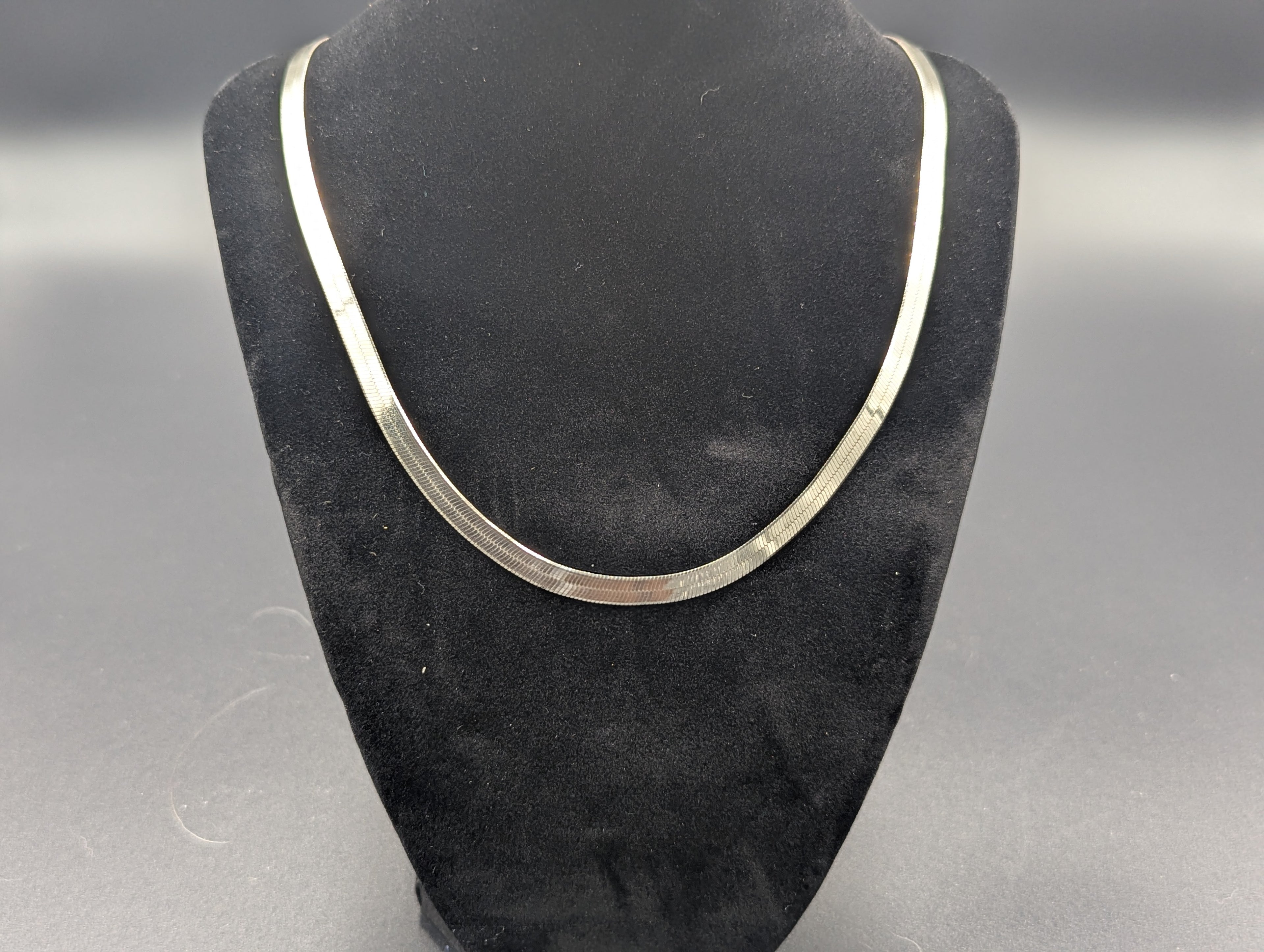 Sterling Silver Herringbone Necklace
