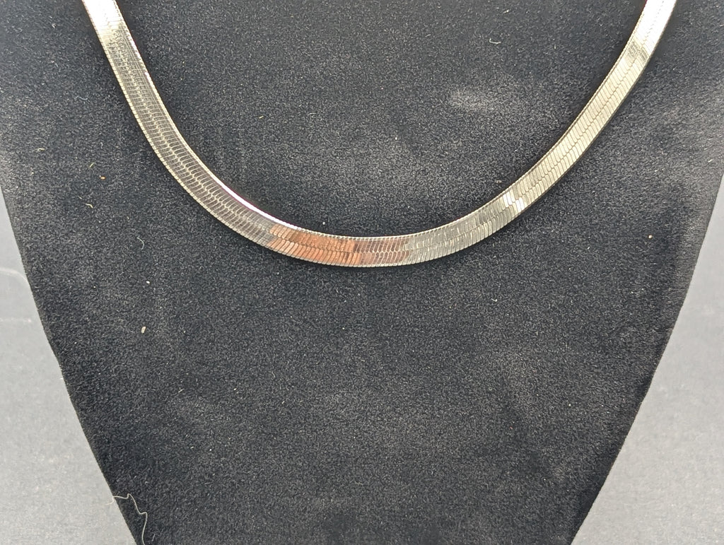 Sterling Silver Herringbone Necklace