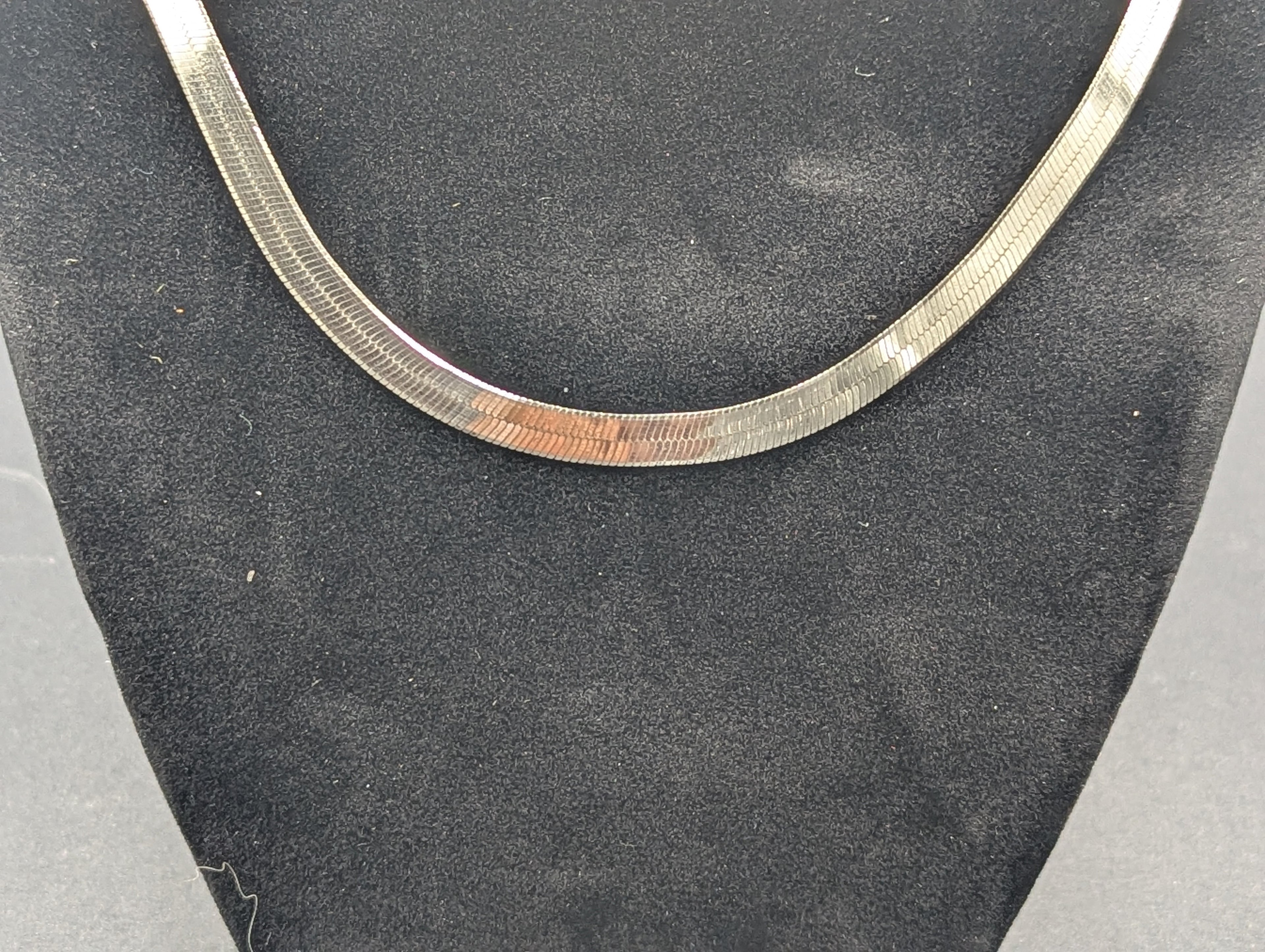 Sterling Silver Herringbone Necklace