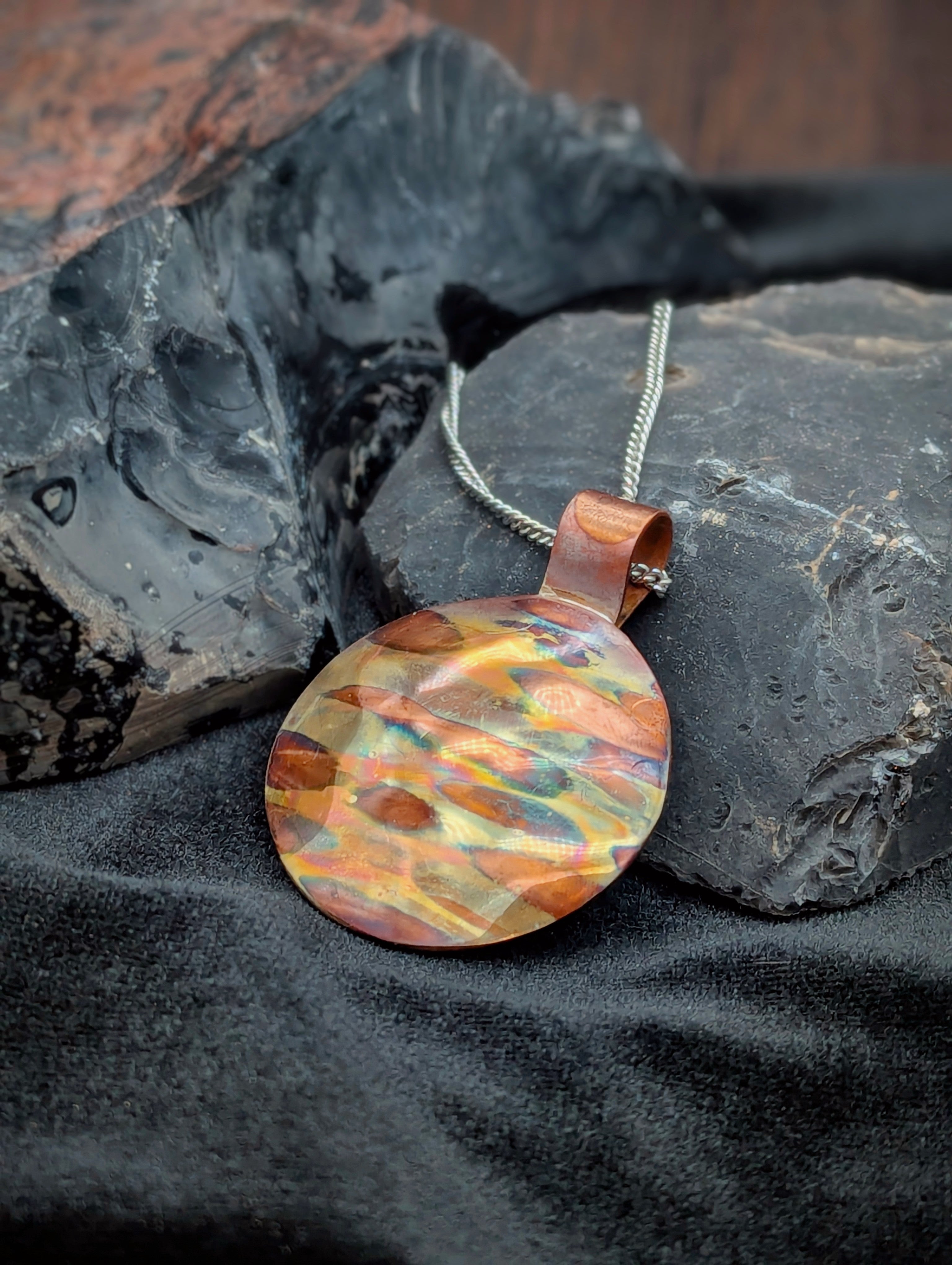 Flame Painted Pendant
